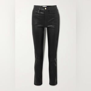 Frame Le Sylvie Slender Straight Leather Pants